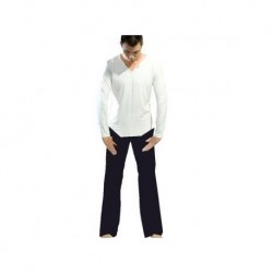 La moda masculina de manga larga pantalón largo (blanco) (negro) del Deporte Ropa de Yoga