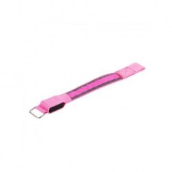 Brazalete Deportes Bike Seguridad LED reflectante correa de la empuñadura Snap Wrap Shine Brazalete Rosa