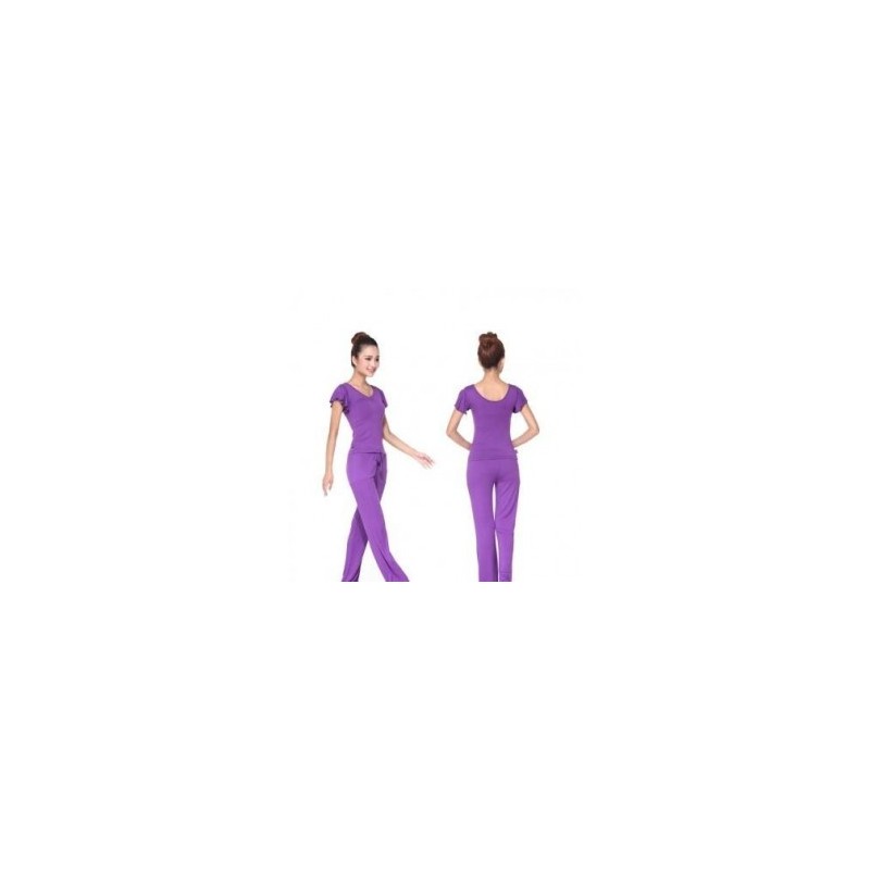 Estilo Coreano Deporte Fitness Yoga juegos artificiales Yoga Algodón (morado)