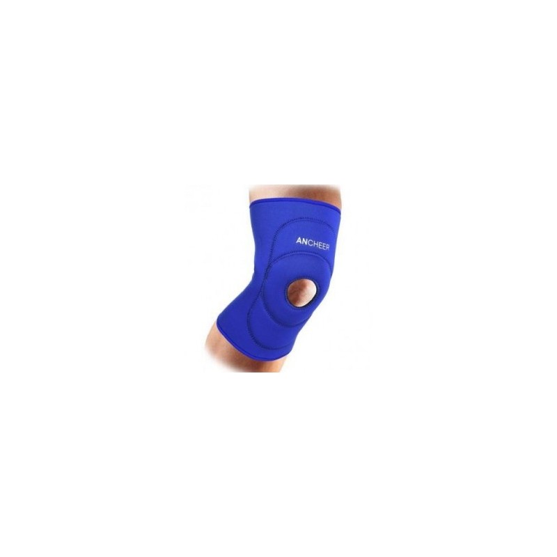 Durable Prácticamente elástico transpirable neopreno Deporte Soporte Rodilla Azul/Negro