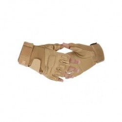 Guantes Deportes al aire libre sin dedos militar táctico de la caza a caballo juego NegroTrigoArmyGreen.