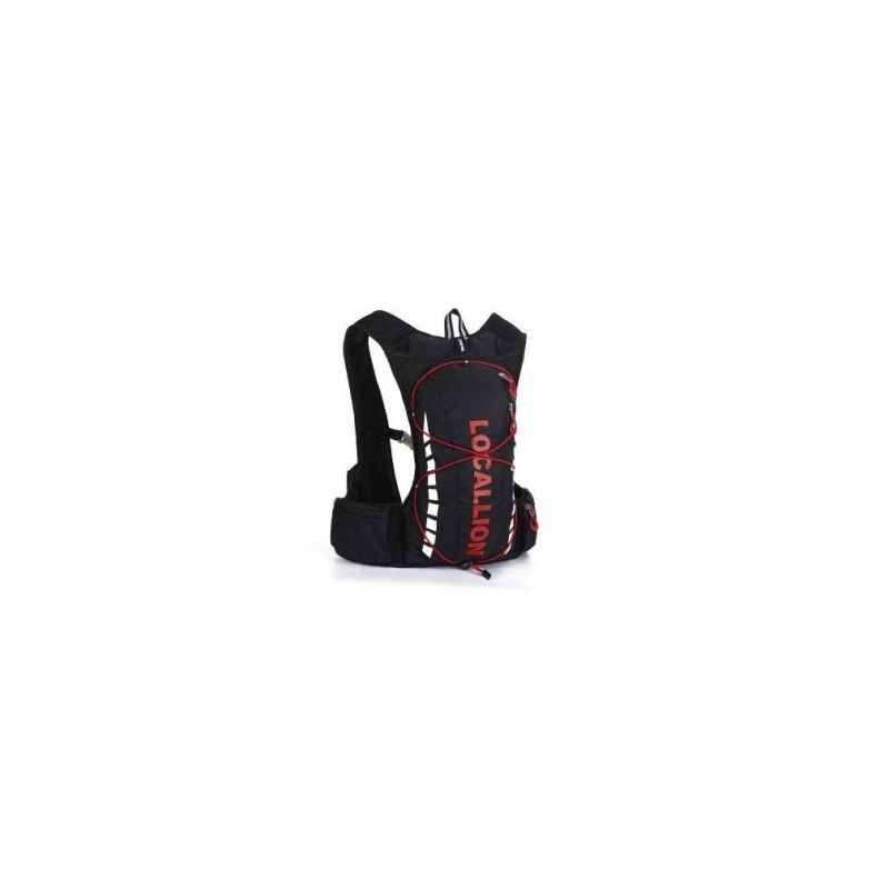 Multifunción Bolsa de deporte al aire libre a Caballo viajes de ocio Bolsa resistente al agua (negro rojo)