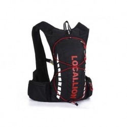 Multifunción Bolsa de deporte al aire libre a Caballo viajes de ocio Bolsa resistente al agua (negro rojo)