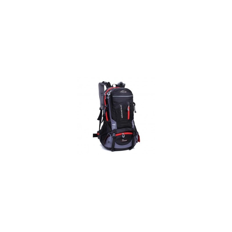 Moda 40L Mochila Senderismo viajes ocasionales Mochila Bolsa de deporte al aire libre (rojo)