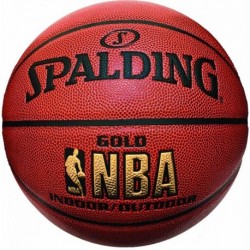Balon Basquetbol Spalding Gold NBA Indoor/Outdoor PU 7-Ladrillo