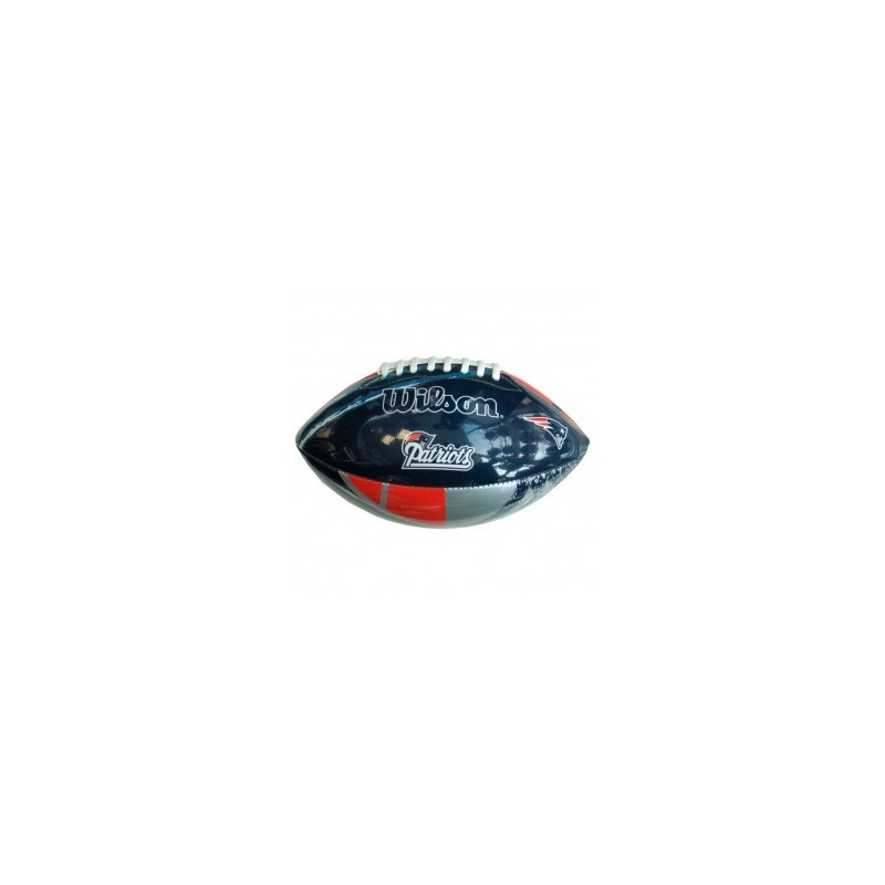 Balón de Americano Juvenil NFL Wilson WTF1534 NE-Azul con Rojo