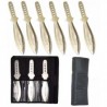 Set De 6 Cuchillos Para Lanzar Silver Wings Funda Lona