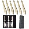 Set De 6 Cuchillos Para Lanzar Silver Wings Funda Lona