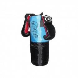 Costal de Boxeo para Niño con Par de Guantes ADN 60cm de Alto por 23cm de Diámetro-Azul