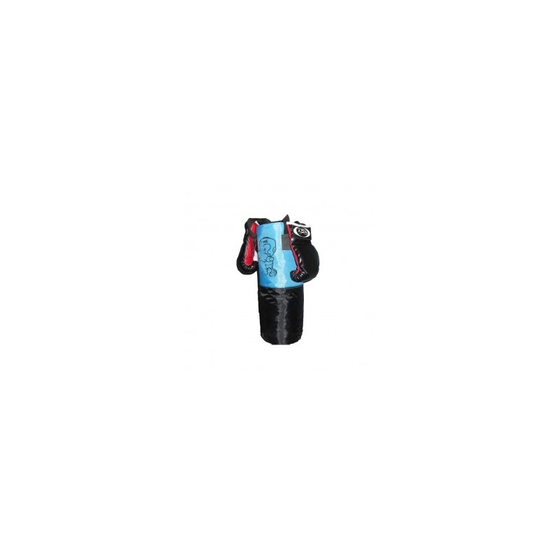Costal de Boxeo para Niño con Par de Guantes ADN 60cm de Alto por 23cm de Diámetro-Azul